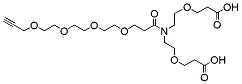 Molecular structure of the compound: N-(Propargyl-PEG4-carbonyl)-N-bis(PEG1-acid)