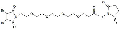 Molecular structure of the compound: 3,4-Dibromo-Mal-PEG4-NHS ester