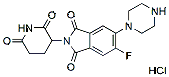 Molecular structure of the compound: 2-(2,6-Dioxopiperidin-3-yl)-5-fluoro-6-(piperazin-1-yl)isoindoline-1,3-dione hydrochloride