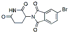 Molecular structure of the compound: 5-Bromo-2-(2,6-dioxopiperidin-3-yl)isoindoline-1,3-dione