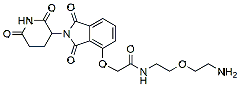 Molecular structure of the compound: N-(2-(2-Aminoethoxy)ethyl)-2-((2-(2,6-dioxopiperidin-3-yl)-1,3-dioxoisoindolin-4-yl)oxy)acetamide