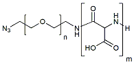 Molecular structure of the compound: pAsp(3k)-PEG(5k)-Azide