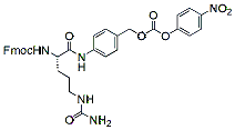 Molecular structure of the compound: Fmoc-Cit-PAB-PNP