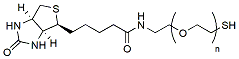 Molecular structure of the compound: Biotin-PEG-Thiol, MW 10,000