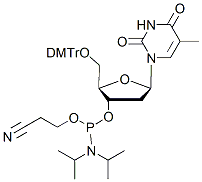 Molecular structure of the compound: 5-O-DMT-Thymidine-CE Phosphoramidite