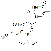 Molecular structure of the compound: (S)-T-GNA phosphoramidite