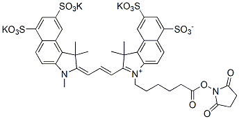 Molecular structure of the compound: Sulfo-Cy3.5 NHS ester