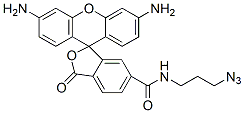 Molecular structure of the compound: R110 azide, 6-isomer
