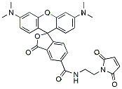Molecular structure of the compound: TAMRA maleimide, 5-isomer