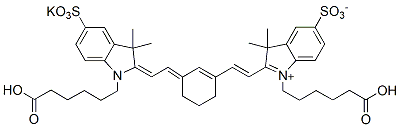 Molecular structure of the compound: sulfo-Cy7 dicarboxylic acid