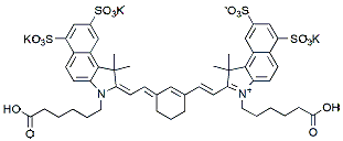 Molecular structure of the compound: Sulfo-Cy7.5 dicarboxylic acid