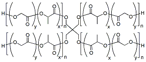 Molecular structure of the compound: 4-arm PLGA, MW 5,000