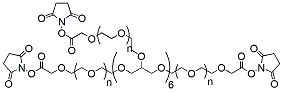 Molecular structure of the compound: 8-arm PEG-SCM, MW 10,000