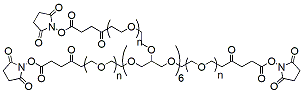 Molecular structure of the compound: 8-arm PEG-SG, MW 10,000