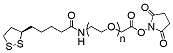 Molecular structure of the compound: LA-PEG-NHS, MW 1,000