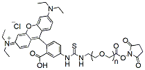 Molecular structure of the compound: RhB-PEG-NHS, MW 2,000