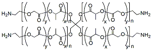 Molecular structure of the compound: 4-arm PLGA-NH2, MW 10,000