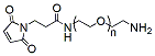 Molecular structure of the compound: Mal-PEG-amine HCl salt, MW 2,000