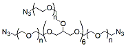 Molecular structure of the compound: 8-arm PEG-azide, MW 10,000