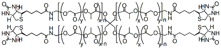 Molecular structure of the compound: 4-arm PLGA-Biotin, MW 5,000