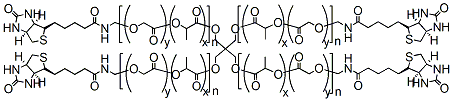 Molecular structure of the compound: 4-arm PLGA-Biotin, MW 10,000
