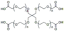 Molecular structure of the compound: 4-arm PEG-CH2COOH, MW 5,000