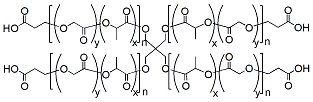 Molecular structure of the compound: 4-arm PLGA-acid, MW 5,000