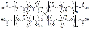 Molecular structure of the compound: 4-arm PLGA-acid, MW 10,000