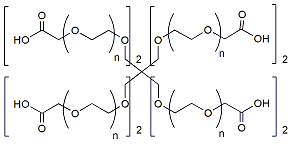 Molecular structure of the compound: 8-arm PEG-acid, MW 10,000