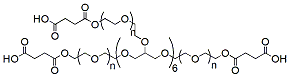Molecular structure of the compound: 8-arm PEG-Succinic Acid, MW 20,000