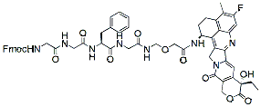 Molecular structure of the compound: Exatecan-2-(aminomethoxy)acetamide-Gly-Phe-Gly-Gly-Fmoc