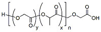 Molecular structure of the compound: HO-PLGA-acid (LA/GA 75:25), MW 2,000