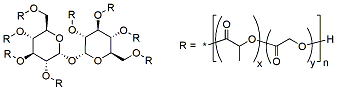 Molecular structure of the compound: 8-arm PLGA-OH, MW 20,000