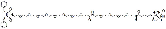 Molecular structure of the compound: Diphenylthiol-Mal-PEG8-PEG4-Biotin