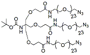 Molecular structure of the compound: t-Boc-N-amido-Tri-(azide-PEG23-ethoxymethyl)-methane