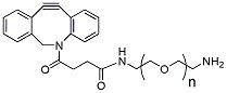 Molecular structure of the compound: DBCO-PEG-amine TFA salt, MW 2,000