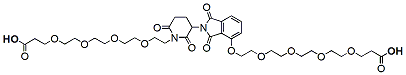 Molecular structure of the compound: D-acid-PEG4-Thalidomide-5-(PEG4-acid)
