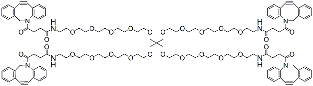 Molecular structure of the compound: 4-Arm PEG5-DBCO