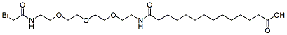 Molecular structure of the compound: 14-(Bromoacetamido-PEG3-ethylcarbamoyl)tridecanoic acid