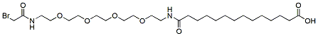Molecular structure of the compound: 14-(Bromoacetamido-PEG4-ethylcarbamoyl)tridecanoic acid