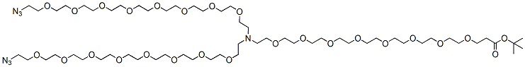 Molecular structure of the compound: N-bis(Azido-PEG8)-N-(PEG8-t-butyl ester)