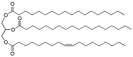 Molecular structure of the compound: 1,2-Distearoyl-3-oleoyl-rac-glycerol