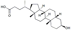 Molecular structure of the compound: (3ß,5ß)-3-Hydroxycholan-24-oic acid