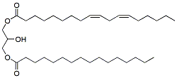 Molecular structure of the compound: 1-Linoleoyl-3-palmitoyl-rac-glycerol