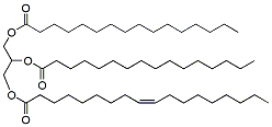 Molecular structure of the compound: rac 1-Oleoyl-2,3-dipalmitoyl Glycerol
