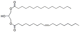Molecular structure of the compound: rac 1-Oleoyl-3-palmitoylglycerol