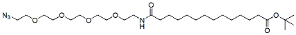Molecular structure of the compound: 14-(Azide-PEG4-ethylcarbamoyl)tridecanoic-t-butyl ester