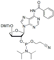 Molecular structure of the compound: DMTr-TNA A(Bz)-amidite