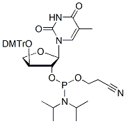 Molecular structure of the compound: DMTr-TNA-5MeU amidite