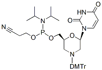 Molecular structure of the compound: N-DMTr-morpholino-U-5-O-phosphoramidite